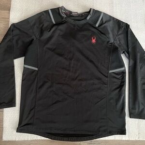 [L]Spyder Active Black Long Sleeve Athletic Shirt